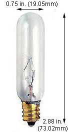 Incandescent Exit Sign Bulbs 15T6CL