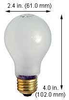 Incandescent Incandescent A19 25A19RS ROUGH SERVICE