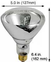 Incandescent Infrared Heat Par Type Heat Lamps 375R40/1
