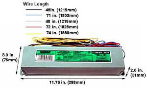 Ballasts Fluorescent Electronic Ballasts T10 EL248HO-120HF