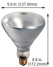 Incandescent Infrared Heat Par Type Safe Shield 250BR40/1/SSFC