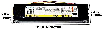 Ballasts Fluorescent Magnetic Ballasts T12 Very High Output (2) F96/72 T10/12/PG17 RS 1500MA