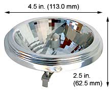 ***CLOSEOUT*** Tungsten Halogen(Quartz) Reflector 41835FL AR111 50W FL/24 12V