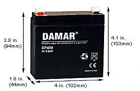 Specialty Batteries Emergency Light Batteries P-490