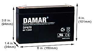 Specialty Batteries Emergency Light Batteries P-670