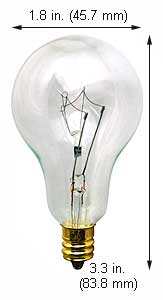 Incandescent Incandescent A15 40A15/E12/CL 