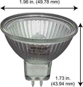 Tungsten Halogen(Quartz) Tungsten Halogen MR16 BAB/CG-WB 20W 12V WHITE BOX