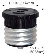 Incandescent Sockets - Adaptors POLARIZED MED BASE OUTLET ADAPTOR