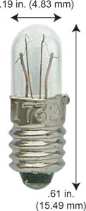 Incandescent Miniature T1.75 7326 T13/4 12V 0.04A MIDGT