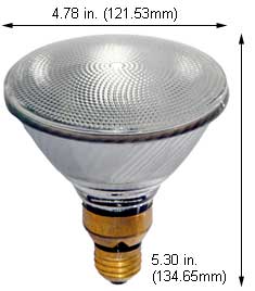 Tungsten Halogen(Quartz) Tungsten Halogen Bulbs Medium Par38 120PAR/CAP/SPL/FL30 