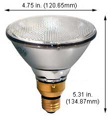 Tungsten Halogen(Quartz) Tungsten Halogen Bulbs Medium Par38 100PAR/HIR/FL40 120V #10473
