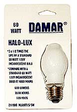 Tungsten Halogen(Quartz) Tungsten Halogen Bulbs Medium Halolux D HL60BT15/SW