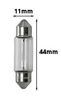 Incandescent Miniature Festoon 15W 24V FESTOON 11X44MM