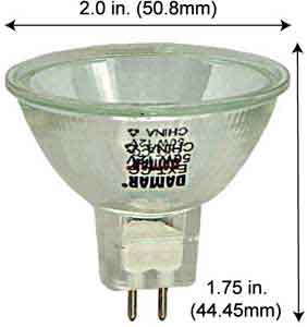 Tungsten Halogen(Quartz) Tungsten Halogen MR16 EXT/CG 50W 12V MR16 SP/10