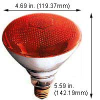 Incandescent Christmas Bulbs - Strings BR38 Bulbs 75BR38R RED 130V