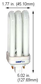Fluorescent Compact Fluorescent DLS(SLS) Shape Medium Screw CFM18W/GX24Q-2/835/DLS