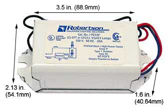 Ballasts Fluorescent Magnetic Ballasts T12 Med BiPin  -  T12 U-Bend (1)F25T12 Preheat