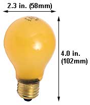 Incandescent Incandescent A19 100A19RS/Y ROUGH SERVICE YELLOW