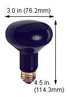 Incandescent Black Lite Bulbs 75R25BL