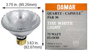 Tungsten Halogen(Quartz) Tungsten Halogen Bulbs Medium Par30SN 75PAR30QFL/SN/40