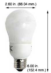 Fluorescent Compact Fluorescent A Shape Medium Screw EL20W/A21/27K
