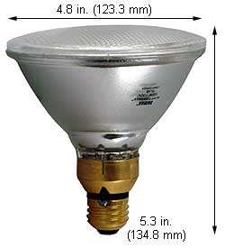 Tungsten Halogen(Quartz) Tungsten Halogen Bulbs Medium Par38 75PAR38QSP/10 120V