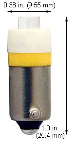 Incandescent Miniature T2.5 120MB/LED/YELLOW