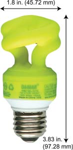 Fluorescent Compact Fluorescent Colored HM7SL/YELLOW/SS 