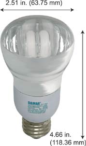 Fluorescent Compact Fluorescent Reflector Shape Medium Screw EL5W/R20/64K