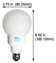Fluorescent Compact Fluorescent Globe Shape (G30) EG15W/G30/41K