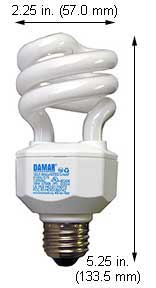 Fluorescent Compact Fluorescent Spiral Medium Screw H20SL/27K 120V