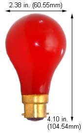 Incandescent Incandescent A19 60A19/B22D/RED 130V SOLID