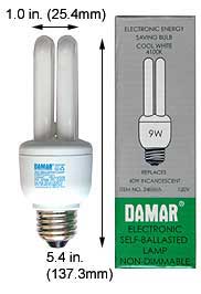 Fluorescent Compact Fluorescent Double Twin Medium Screw EL9W/DTT/5K