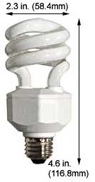 Fluorescent Compact Fluorescent Mini Spiral Medium Screw HM15SL/5K