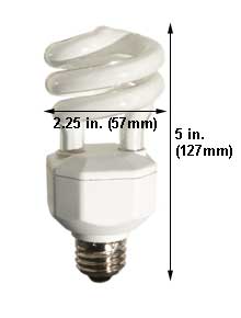 Fluorescent Compact Fluorescent Spiral Medium Screw H18SL/5K