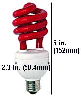 Fluorescent Compact Fluorescent Colored H23SL/RED