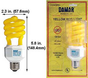 Incandescent Colored A Lamps H25SL/YELLOW