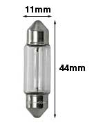 Incandescent Miniature Festoon 3W 24V FESTOON 11X44MM