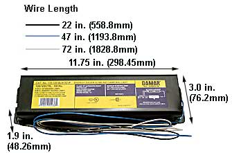 Ballasts Fluorescent Magnetic Ballasts T12 - 17 Slimline (1) F60, F64, F72, OR F96T12 IS
