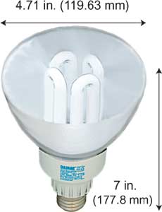 Fluorescent Compact Fluorescent Reflector Shape Medium Screw EL25W/R40/FL/65K