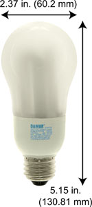 Fluorescent Compact Fluorescent A Shape Medium Screw EL9W/A19/27K