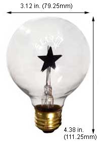 Incandescent Incandescent G25 G25 RED STAR 120V