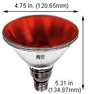 Tungsten Halogen(Quartz) Tungsten Halogen Bulbs Medium Par38 75PAR38QFL/RED