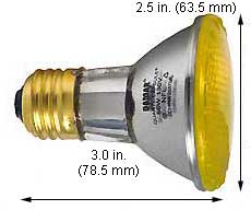 Tungsten Halogen(Quartz) Tungsten Halogen Par20 50PAR20QNFL/YELLOW