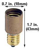 Incandescent Sockets - Adaptors E12 - E17 ADAPTOR