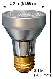 Tungsten Halogen(Quartz) Tungsten Halogen Bulbs Medium Par16 60PAR16Q/SEAL/NFL30 