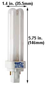 Fluorescent Compact Fluorescent Double Twin Shape(2pin) F18DTT/830/G24D-2
