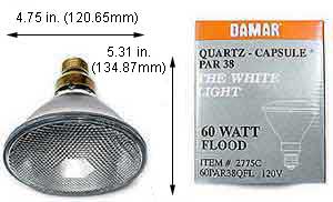 Tungsten Halogen(Quartz) Tungsten Halogen Bulbs Medium Par38 60PAR38QFL/33