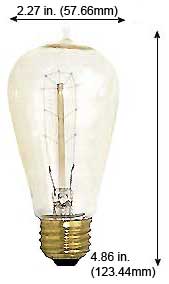 Incandescent Incandescent A19 1890 THOMAS EDISON 40W 120V