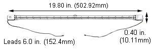 Tungsten Halogen(Quartz) Tungsten Halogen Heat Lamps QH1600T3